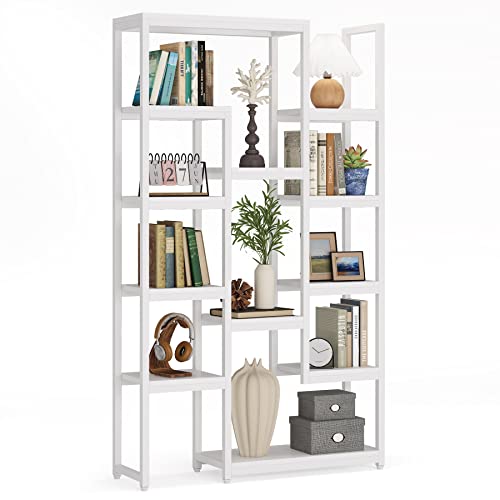 Little Tree 70.9” Tall Bookshelf Industrial Bookcase For Living Room Home Office #TOP13