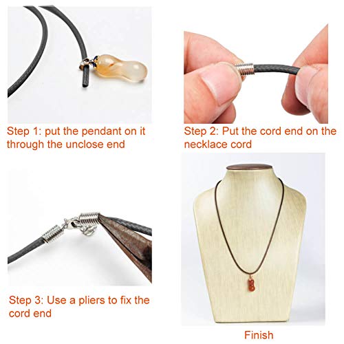 Selizo 100Pcs Necklace Cord String with Clasp Bulk for Jewelry Making and Bracelet, Multicolor