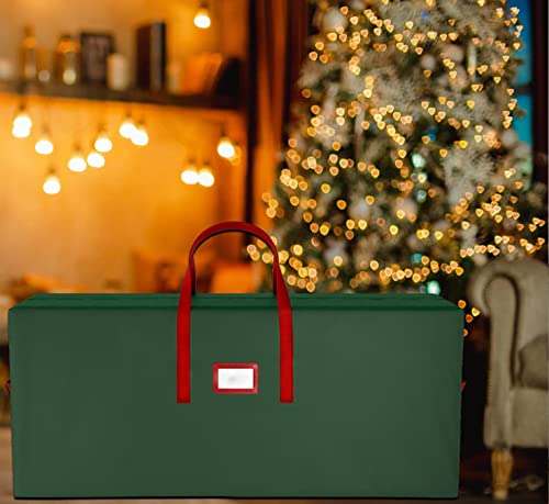 Christmas Tree Storage Bag, Fits Up To 9 Ft Tall Artificial Disassembled Trees, Large Heavy Duty Storage Container With Handles, 65"X15"X30” #TOP6