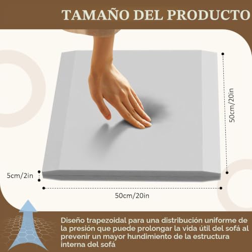 Miniatura 2 de Liropau Espuma De Poliuretano Para Relleno Densidad 40, Grosor 5 Cm. Plancha De Espuma De Alta Densidad Y Firmeza Para Relleno De Sofás, Sillas, Sillones De Poliuretano Expandido, 50 X 50 Cm 4