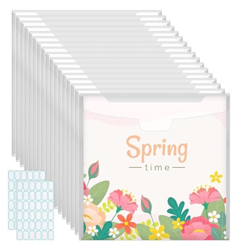 Rangement plastique transparent pour vinyle et scrapbook avec intercalaires d'index