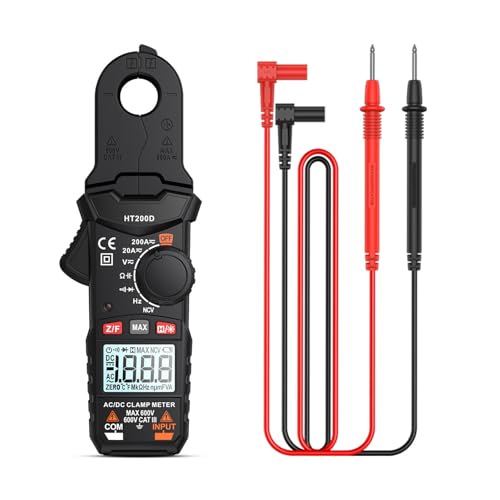 Pinza Amperimétrica de 600 V, Pinza Amperimétrica Digital, Mini Electricista, Probador de Resistencia de Frecuencia de Capacitancia de Voltaje de Corriente Portátil