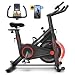 Heimtrainer Fahrrad mit App, CHAOKE Profi Ultra-Leiser Indoor-Hometrainer mit Magnetwiderstand, Ergometer Heimtrainer mit V-Stabil-Basis, Superweichem und Atmungsaktivem Sitz, Bis 160KG