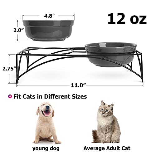 Y YHY Cat Food Bowls,Elevated Cat Bowls,Raised Pet Food Water Bowls with Stand,Ceramic Pet Bowls for Cat or Dogs,12… - Image 3