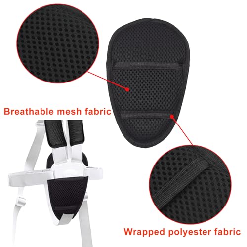 Image of 2 Pack Car Seat Crotch Cushion Universal Cushion Crotch Pads,Stroller Crotch Pads for Car Seat Pushchair for Comfort Cushion Car Seats Covers(Black)