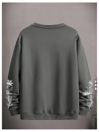 SOLY HUX Sweatshirts for Men Floral Letter Graphic Crew Neck Long Sleeve Pullover Fall Tops2