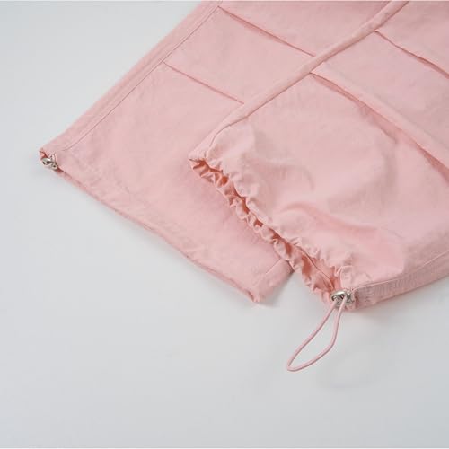 Image of Rolanko Parachute Pants for Girls Y2K Cargo Trousers with Pockets Harajuku Jogger Pants Kids 4-14 Years