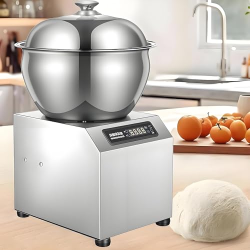 Drmoxin Amasadora Comercial De 1800 W - Amasadora Espiral Profesional con Recipiente Desmontable, Doble Rotación Y Temporizador para Panaderías, Pizzerías Y Restaurantes 5kg
