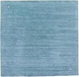 Origine : Inde Nain Trading Loom Gabbeh Tapis oriental carré Bleu indien 103 x 98 cm