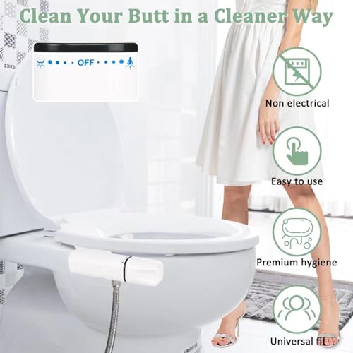 Bidet pour toilette à pression réglable et double buse pour WC - 6