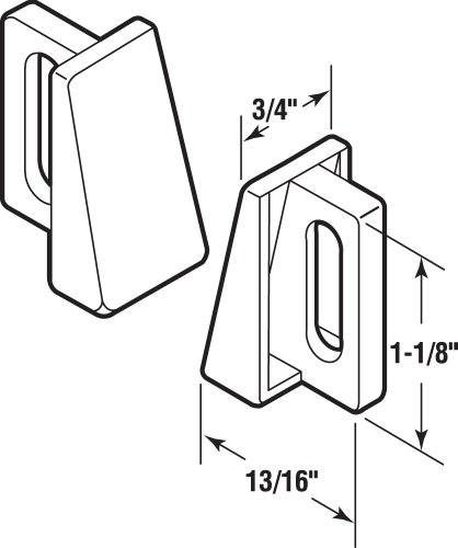 Prime-Line Pocket Door Guide & Bottom Guide Set, Jamb Mounted, Nylon & Plastic, 1-1/8 in. & 1-3/8 in. x 1-1/4 in., White miniatura 3