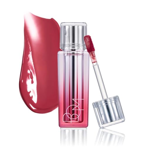 BOM COSMETICS Lip Flash Tint #05 Plum Haze, Sheer Hydrating Glossy Lip Tint, Lightweight Lip Stain with Almond Oil, Buildable Long-Lasting Color, Dewy Shine, Korean Beauty Makeup