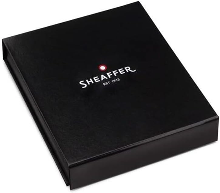 Sheaffer 300 Chrome with Gold Trim Pen and Leather Pouch Gift Set (Fountain(Medium nib))