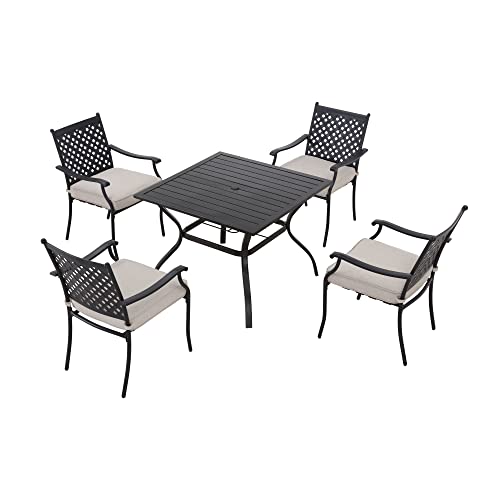 LOKATSE HOME Juego de 5 sillas de Comedor para Exteriores,...