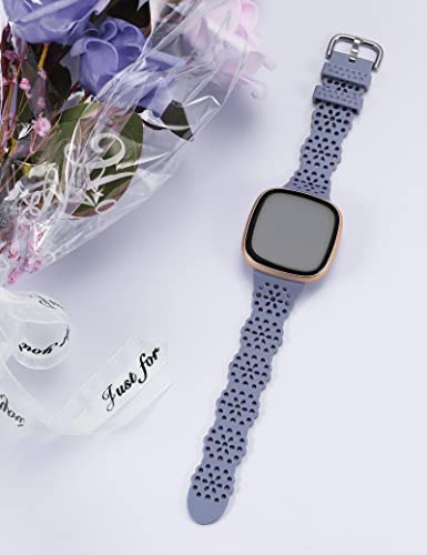 TOYOUTHS Lace Silicone Compatible with Fitbit Versa 3 & Sense / Versa 4 & Sense 2 - Image 4