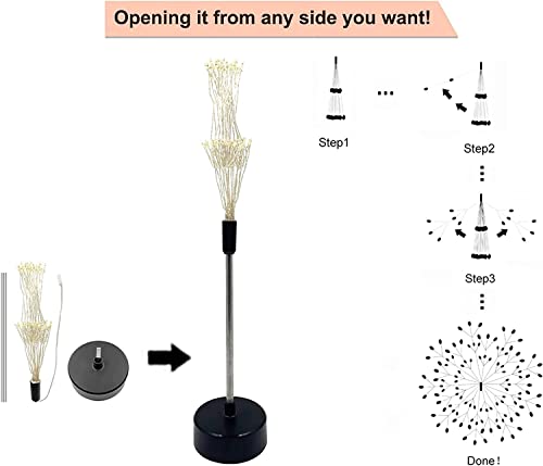 Keeda Fireworks Fairy Table Lamps With Remote, 120Led Diy Starburst Copper Wire Night Light Usb/Battery Operated 8 Modes Dandelion Decorative Desk Lamp For Bedroom Christmas Wedding Party (Pack Of 1) #TOP6