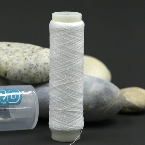 Nylon Fishing Line Elastic Thread Spool, 0.10mm 0.15mm 0.20mm 0.25mm 0.30mm 0.50mm Diameter, 50m to 200m Length, White（0.25mmx100m）