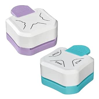 Paper Corner Cutter Set, 2 Pcs 3-in-1 Corner Rounder Punch & Decorative Corner Punch