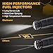 Fuel Injector 4 Holes 6Pcs | for 1999-2004 Jeep Cherokee Grand Cherokee Wrangler 4.0L Dodge Ram 1500 2500 3500 5.2L | Replace# 0280155784, 4854181, 280155784, 4667938