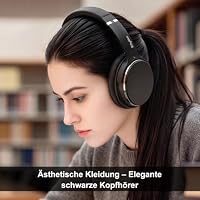 Noise Cancelling Kopfhörer Leichte,Srhythm NC25 Over Ear ANC Kopfhoerer Bluetooth Kabellos Faltbar mit Duale 40 mm HD Tieftontöner,Eingebaut Mikro,HiFi,Tiefer Bass,NFC,für Alle Geräte mit Bluetooth – Ansicht 7