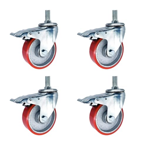 Aenmezen 4Zbg M16*30mm XCx XeLX^[ u[Lt ׏d375 kg 3C` É PU ԗ ؍ނ^CȂǏɓKp J[gƋp(With brake,3in)