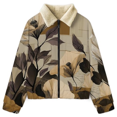 Manteau zippé femme contre le froid hivernal avec col protecteur et poches