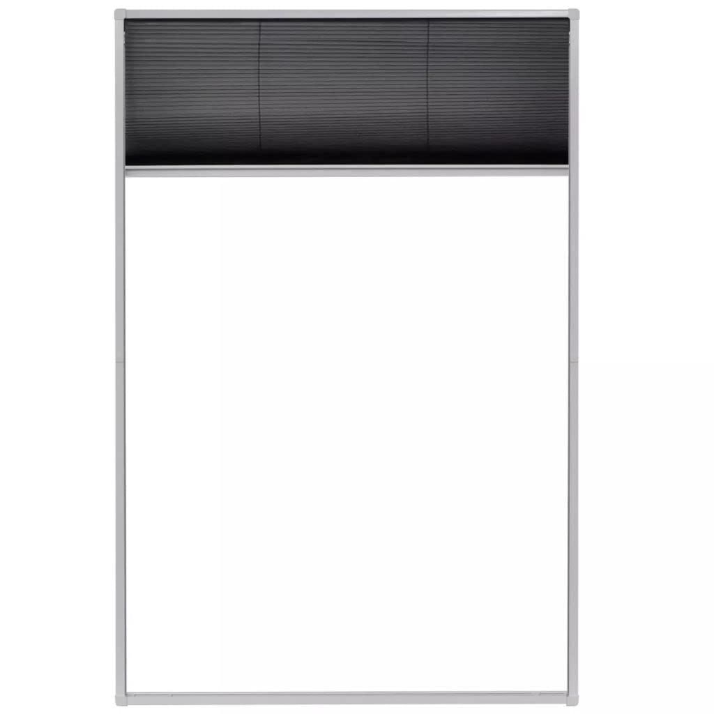 ZEYUAN Insektenschutz-Plissee für Fenster, Fliegengitter Fenster, Fliegenschutz Fenster, Pollenschutzgitter Fenster, Insektengitter Fenster, Insektennetz, Fensternetz, Aluminium 80 x 120 cm