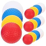 POPETPOP Golfing Practice Balls 16pcs Red Soft Mini for Boys and Girls Adults Perfect for Home School and Stadium Bulk Pack