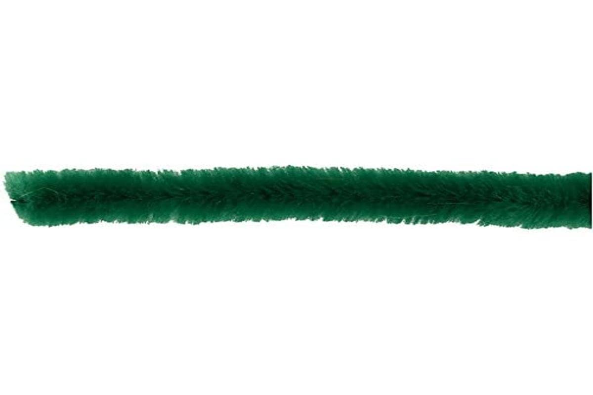 Pipe Cleaners, thickness 6 mm, L: 30 cm, dark green, 50pcs