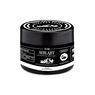 Shilajit Pure Himalaya Resin - 100% Pure Shilajit with Fulvic Acid & 85+ Trace Minerals - Supports Energy, Immunity & Men's Health (60 Grams)