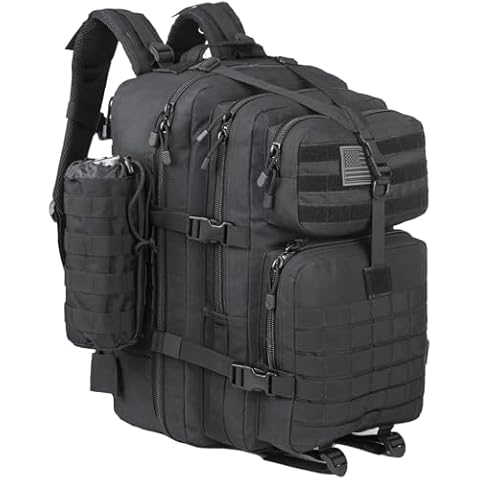 GZ XINXING Gear 45L Military Tactical Backpack Army Assault Pack Molle Bag Backpacks Rucksacks For Men (Black) Cover