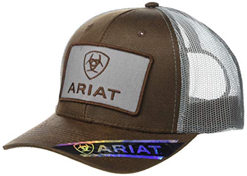ARIAT Logo Patch Oilskin Snapback Cap Brown One Size