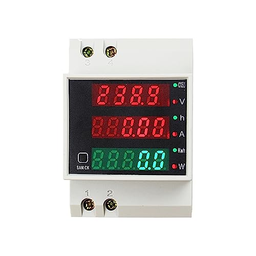 Compteur numérique multifonction rail Din haute précision AC80V-300V