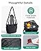 BAGSMART Lunch Bag Women Small Insulated Tote with Lunch Compartment Quilted Lightweight Puffy Tote Bag for Work, Travel, Outdoor, Black