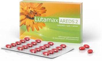 Lutamax Areds 2 - 60 Capsules Lutein & Zeaxanthin Eye Vitamins for AMD and Age-Related Eye Problems 1 Month Pack