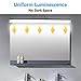 ledmo Modern LED Bathroom Vanity Lights Retractable Cool White 6000K Stainless Steel Vanity Wall Light Adjustable Over Mirror Long LED Bathroom Lighting Fixtures(14W, 24Inch)