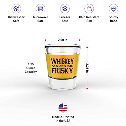 Litgifts Whiskey Shot Glass, Cute Shot Glasses For Women Or Men, Funny Shot Glasses For Adults, Funny Whisky Glass For Friend Or Coworker, 1.75 Ounce Shot Glass #TOP2