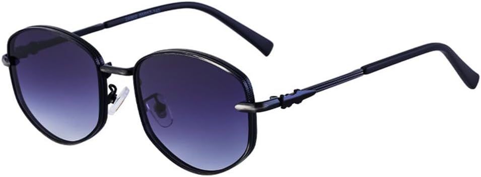 Fashion Men's Oval Sunglasses Luxury Gradient Metal Glasses Outdoor Cycling Driving