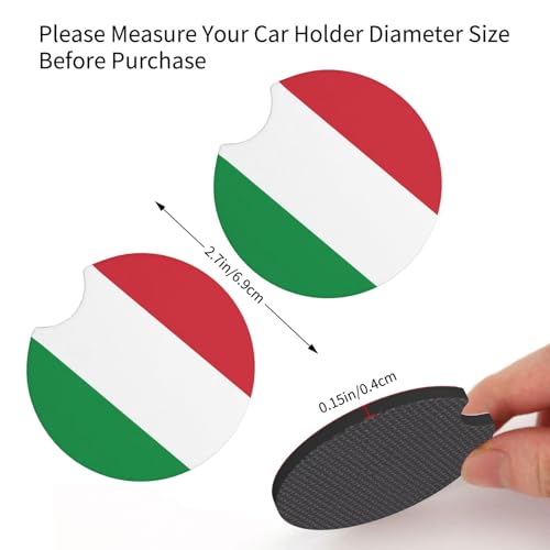 Tapetes portavasos interiores para carro en neopreno 2-pack miniatura 3