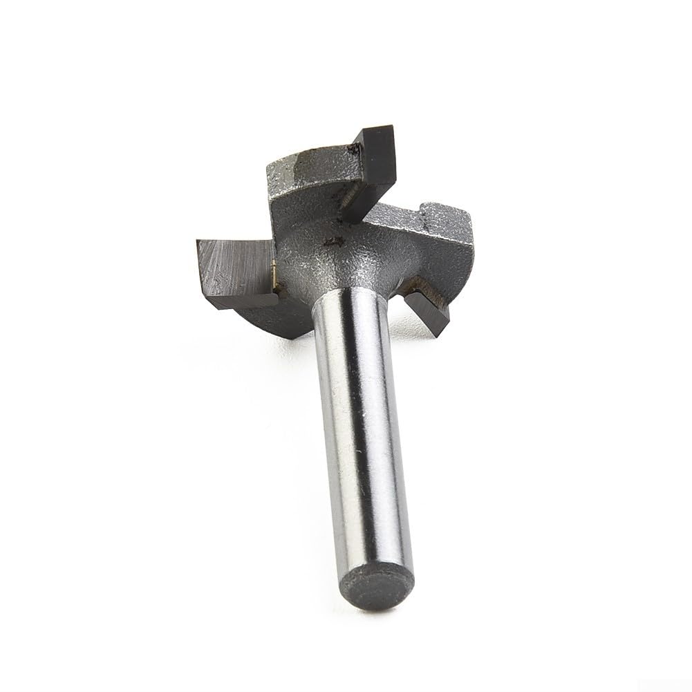 Carbide Tipped CNC Spoilboard Surfacing Router Bit, 1/4 Inch Shank Slab Flattening Router Bit for Flycutter/ Slab Leveler/ Rabbeting
