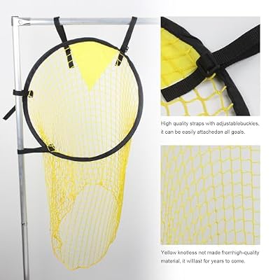 2 Pcs Top Bins Soccer Target with Carry Storage Bag, Soccer Training Net Corner Soccer Train Goal for Ball Football Shooting Accuracy Practice Equipment, Easy to Attach and Detach