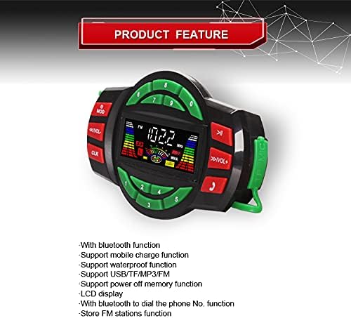 Miniatura 3 de UTV ATV amplificador Bluetooth sistema de sonido altavoces manos libres FM sistema de audio USB estéreo de 3 pulgadas 12V motocicleta impermeable