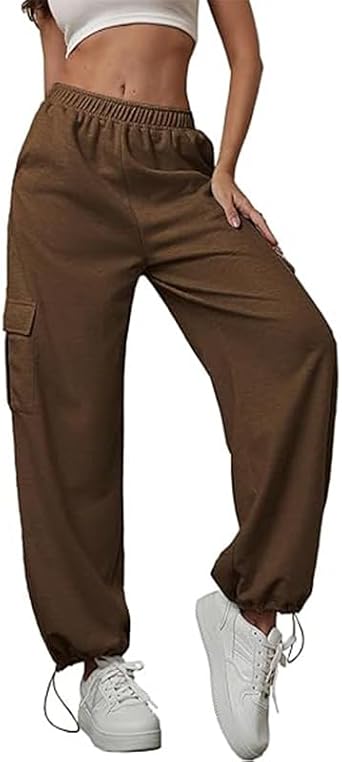 Fall Sweatpants Casual Loungewear Jogging Loose Drawstring Elastic Overalls