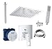 Produktbild vanvilla Duschset mit Unterputz Armatur Grohe Eurocube Einhebelmischer und vanvilla Regenduschkopf eckig, Dusch-SET G17 poliert