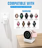MoKo Charger Stand Compatible with Samsung Galaxy Watch 4/4 Classic/Galaxy Watch 3/Galaxy Watch Active 1/2, Portable Charging Stand Non-Slip Base Charger Dock, Black