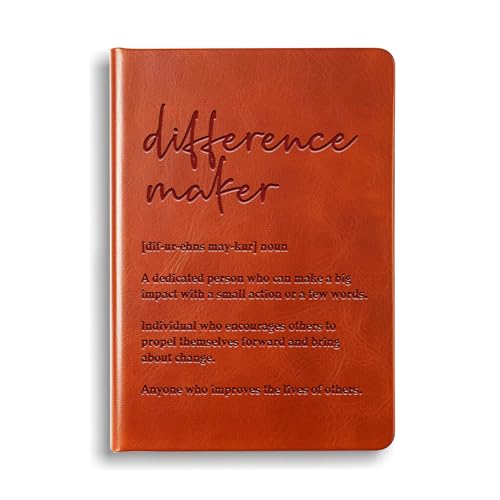 WHLBHG Social Worker Gift Never Underestimate The Difference You Can Make Inspirational Leather Notebook Social Work Appreciation Gift (difference maker)