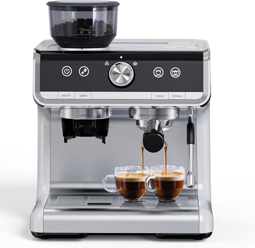 GarveeTech Semi-Automatic Espresso Machine - 1450W/20 Bar Professional Coffee Machine,