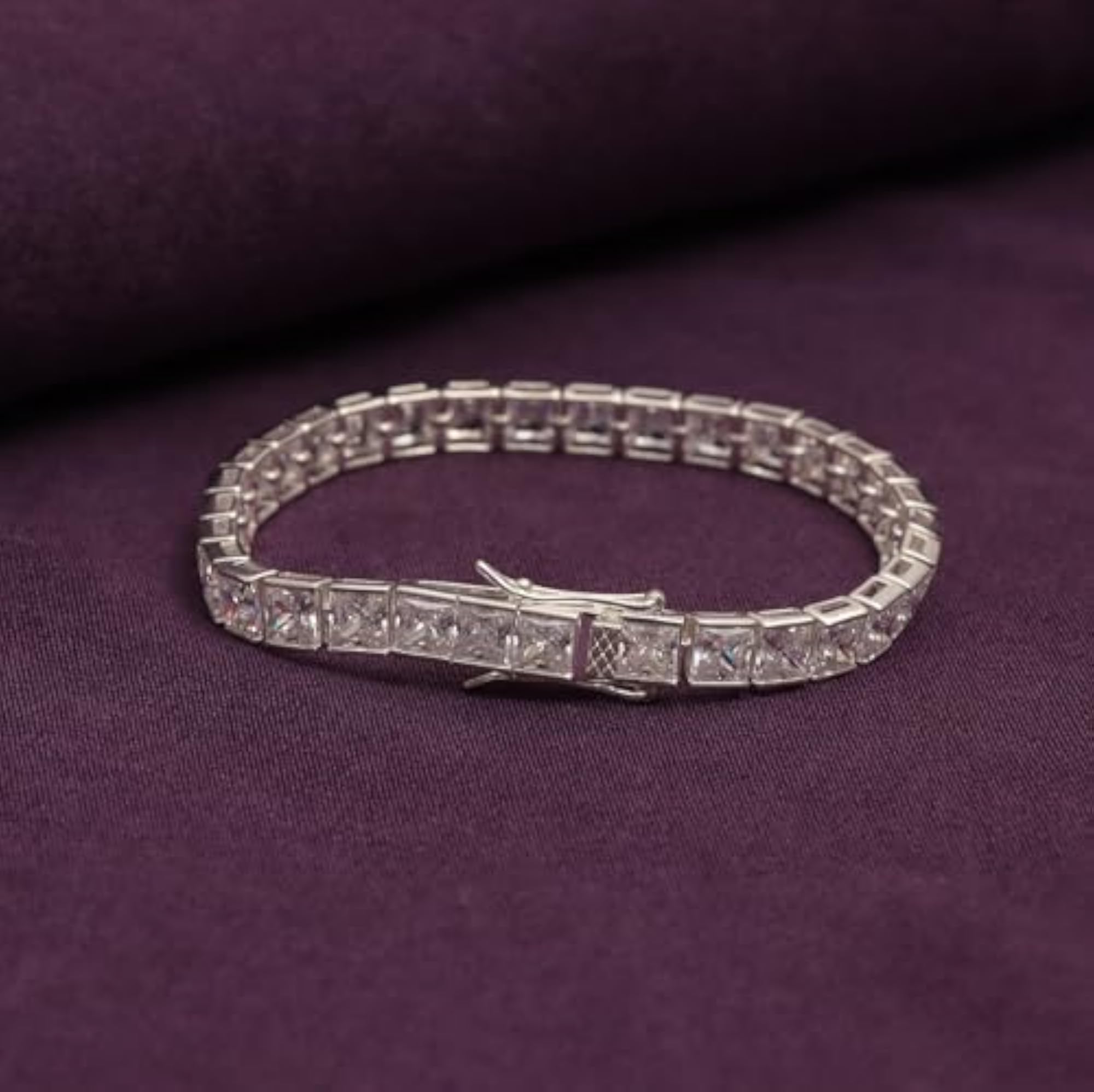 TRUESILVER ACPL 925 Sterling Silver Tennis Bracelet
