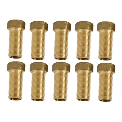Kit 10 Prolongador 1/2 NPT União mangueira Flexível Cobre Gás Botijão