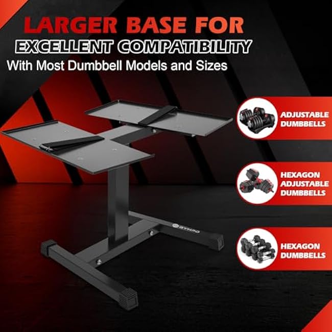 2025 NEW Adjustable Dumbbell Stand, 200 lb Capacity, Dumbbell Rack with Adjustable Belt, Heavy Duty Column Dumbbell Stand, Easy Storage & Safety for Home Gym, Dumbbell Rack Stand Only